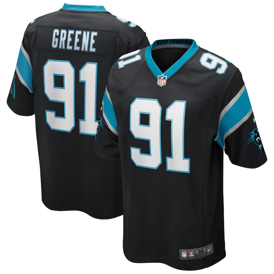 Cheap Men Carolina Panthers 91 Kevin Greene Nike Black Game Retired Player NFL Jersey